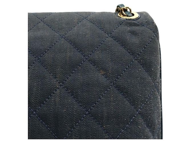 Chanel Vintage Denim Schultertasche mit Klappe Mehrfarben - Ansicht 10