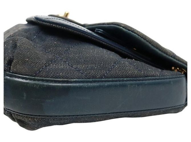 Chanel Vintage Denim Schultertasche mit Klappe Mehrfarben - Ansicht 12