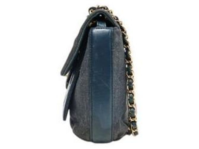 Chanel Vintage Denim Schultertasche mit Klappe Mehrfarben - Ansicht 2