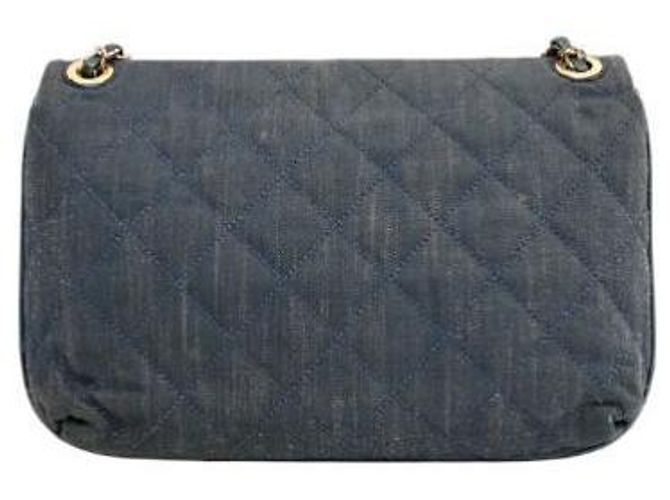 Chanel Vintage Denim Schultertasche mit Klappe Mehrfarben - Ansicht 3