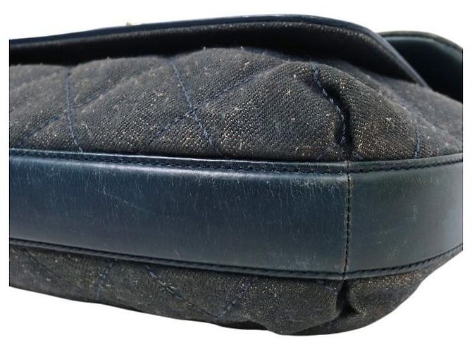 Chanel Vintage Denim Schultertasche mit Klappe Mehrfarben - Ansicht 8