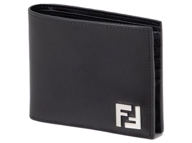 Fendi Leather Bi-Fold Wallet Black - view 3