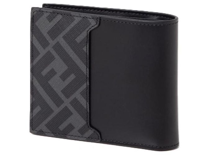 Fendi Leather Bi-Fold Wallet Black - view 4