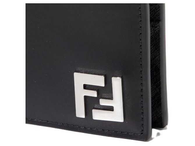 Fendi Leather Bi-Fold Wallet Black - view 7