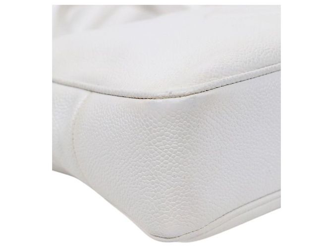 Chanel Borsa a Spalla White Caviar Big CC Chain Bianco - vista 5