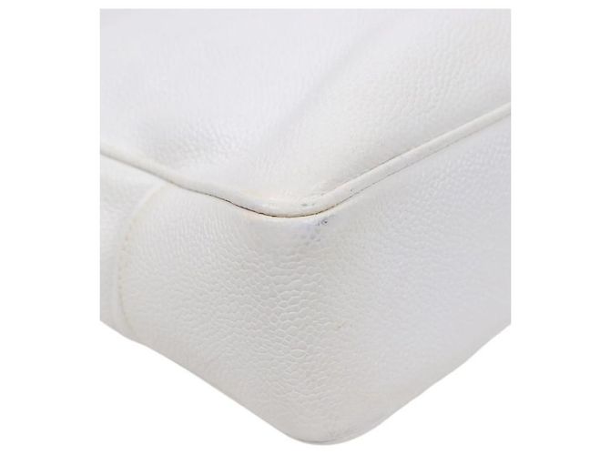 Chanel Borsa a Spalla White Caviar Big CC Chain Bianco - vista 6