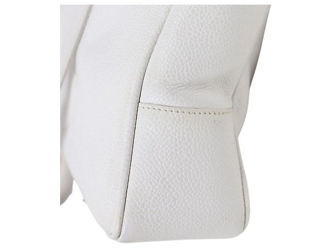 Chanel Borsa a Spalla White Caviar Big CC Chain Bianco - vista 7