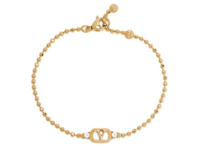 Valentino Bracciale in metallo ovale con cristalli D'oro - vista 3