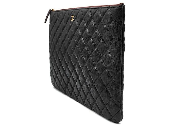 Chanel Clutch Caviar Large Nero - vista 2