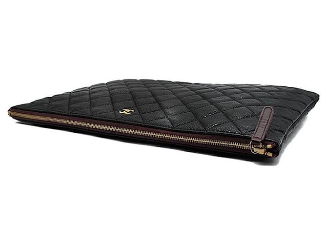 Chanel Clutch Caviar Large Nero - vista 4