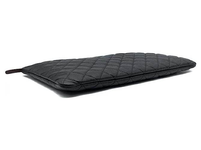 Chanel Clutch Caviar Large Nero - vista 5