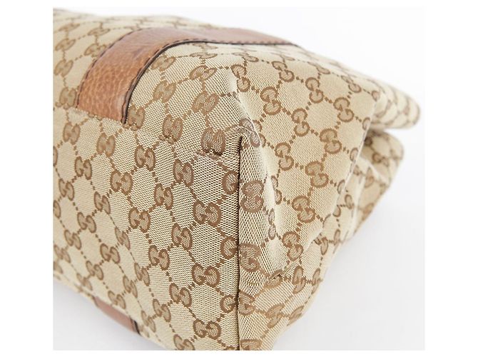 Bamboo Gucci Bolsa Tote com acabamento em couro marrom e decoração de bambu - vista 14