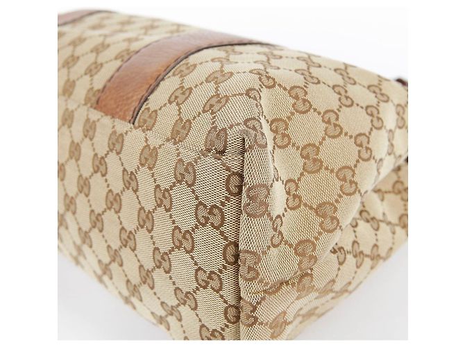Bamboo Gucci Bolsa Tote com acabamento em couro marrom e decoração de bambu - vista 17