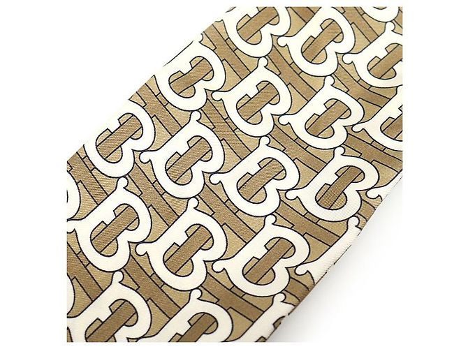 Burberry Foulard per capelli in seta con stampa monogramma TB verde oliva pallido - vista 6