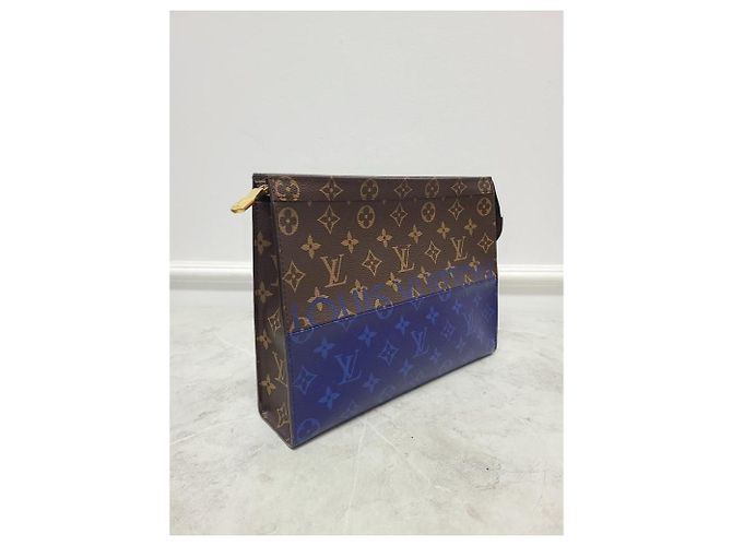 Louis Vuitton Clutch Split Monogram Blu Kim Jones - vista 3