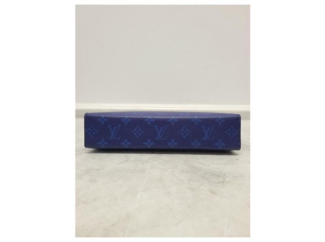 Louis Vuitton Clutch Split Monogram Blu Kim Jones - vista 7