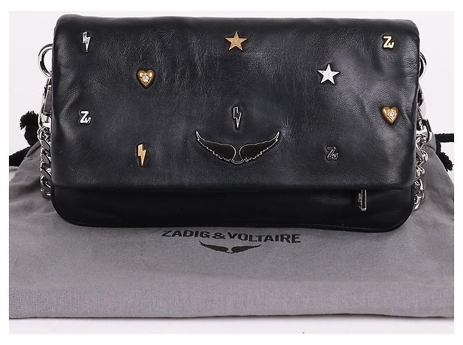 Zadig & Voltaire Borsa a tracolla Combi Decor Black Chain Nero - vista 11