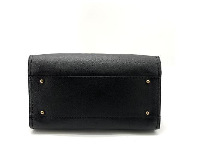 Chanel Borsa Tote Deauville Caviar dorata Nero - vista 5