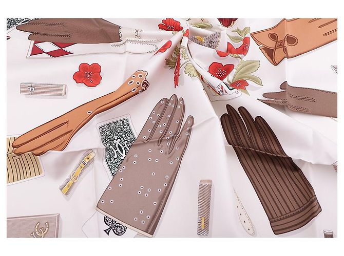 Hermès Sciarpa The Hour of Gloves Multicolore - vista 10