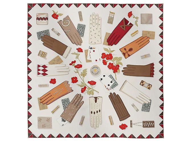 Hermès Sciarpa The Hour of Gloves Multicolore - vista 4