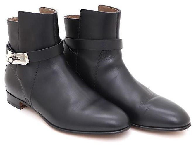 Hermès Kelly Strap Neo Stiefeletten Schwarz - Ansicht 3