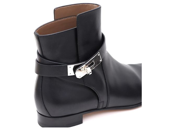 Hermès Kelly Strap Neo Stiefeletten Schwarz - Ansicht 7