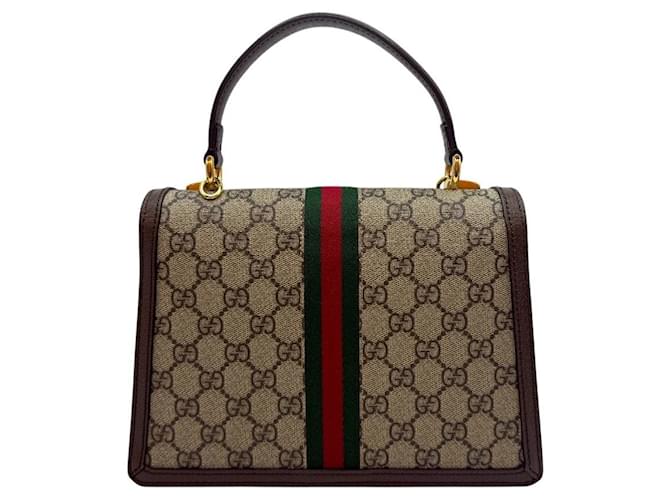 Gucci Borsa Ophidia Top Handle Small Marrone - vista 4