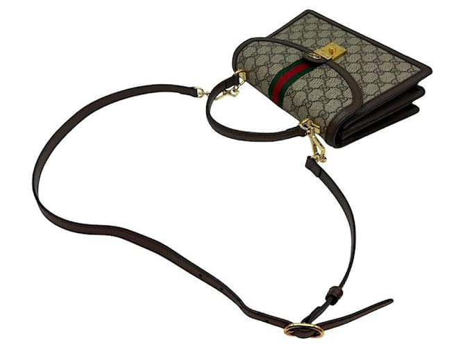 Gucci Borsa Ophidia Top Handle Small Marrone - vista 6
