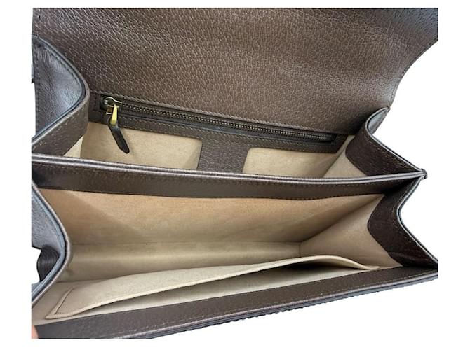 Gucci Borsa Ophidia Top Handle Small Marrone - vista 7
