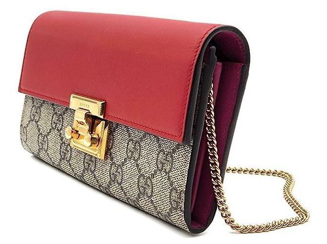 Padlock Gucci Portafoglio lungo e clutch con catena e lucchetto Rosso - vista 2