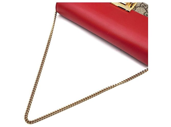 Padlock Gucci Portafoglio lungo e clutch con catena e lucchetto Rosso - vista 5