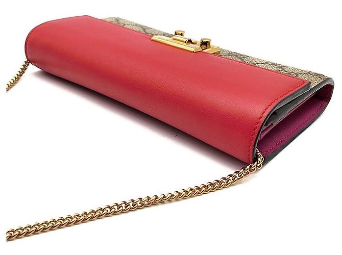 Padlock Gucci Portafoglio lungo e clutch con catena e lucchetto Rosso - vista 6