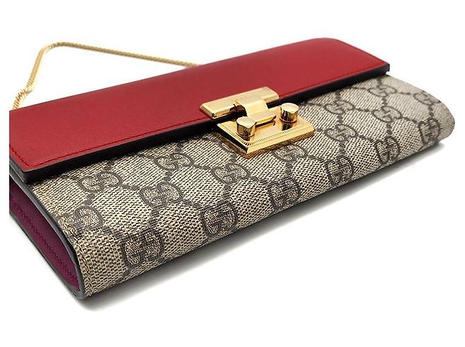 Padlock Gucci Portafoglio lungo e clutch con catena e lucchetto Rosso - vista 7