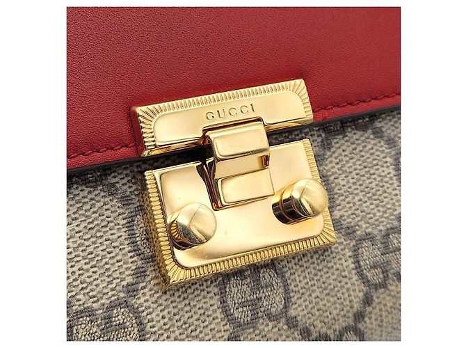 Padlock Gucci Portafoglio lungo e clutch con catena e lucchetto Rosso - vista 8