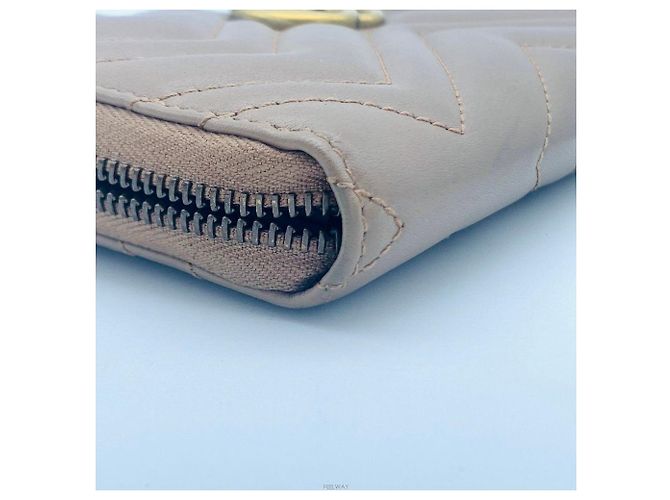 Marmont Gucci Cartera Larga GG Matelassé Zip Castaño - vista 8