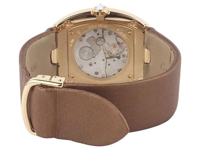 Cartier Reloj Benua Large con caja de oro amarillo transparente y bisel de diamantes para mujer - vista 5
