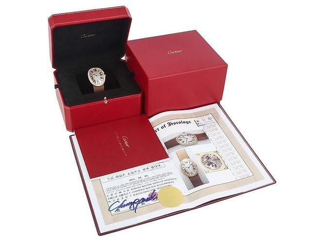 Cartier Reloj Benua Large con caja de oro amarillo transparente y bisel de diamantes para mujer - vista 8