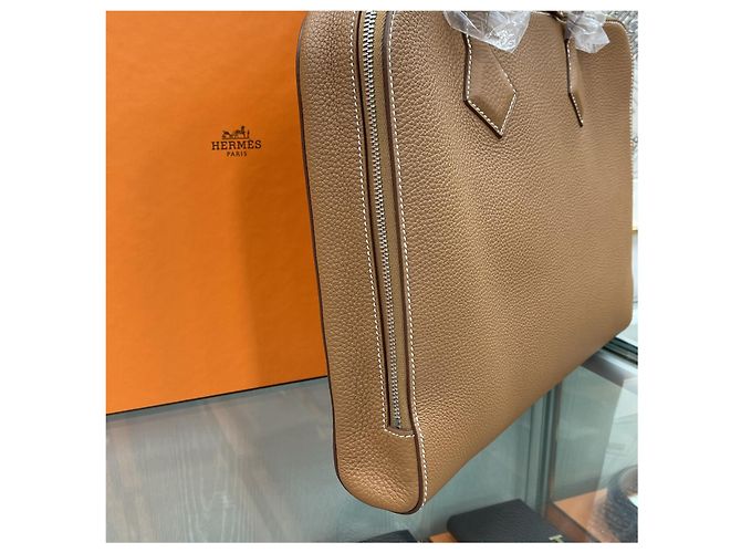 Hermès Valigetta Victoria Light Gold Multicolore - vista 5