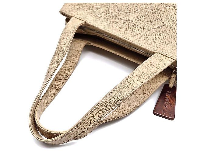 Chanel Bolsa Tote Caviar CC Logo Laranja - vista 5