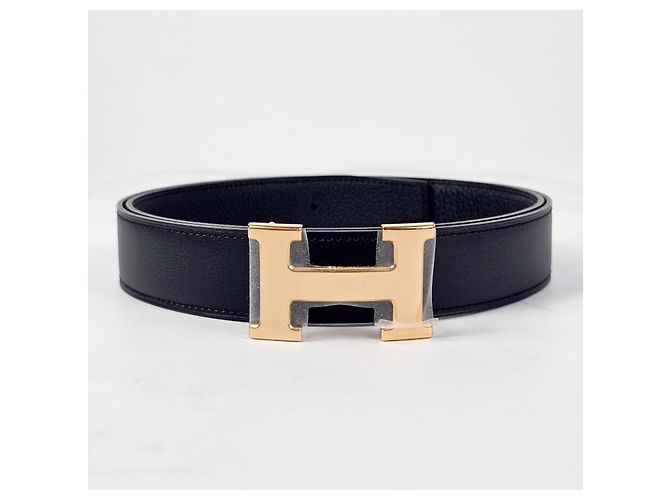 Hermès Reversible Leather Belt with Rose Gold Buckle Pink - view 5