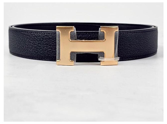 Hermès Reversible Leather Belt with Rose Gold Buckle Pink - view 6