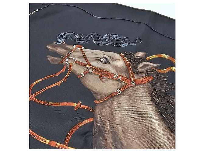 Hermès Sciarpa quadrata in seta da donna Grand Galop con ricami in perline di vetro Multicolore - vista 10