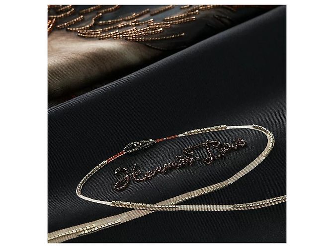 Hermès Sciarpa quadrata in seta da donna Grand Galop con ricami in perline di vetro Multicolore - vista 4