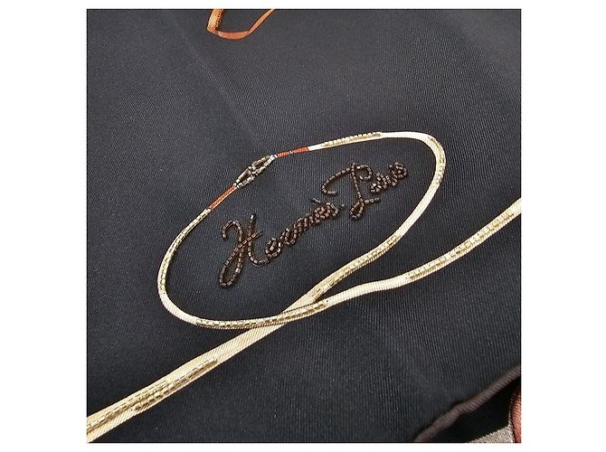 Hermès Sciarpa quadrata in seta da donna Grand Galop con ricami in perline di vetro Multicolore - vista 7