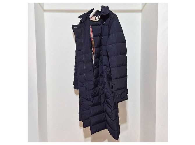 Burberry Abrigo acolchado largo de plumón Allderdale Down Azul - vista 2