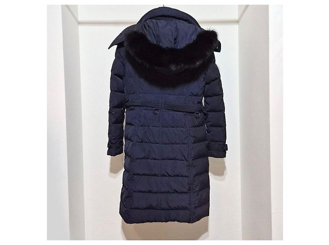 Burberry Abrigo acolchado largo de plumón Allderdale Down Azul - vista 3