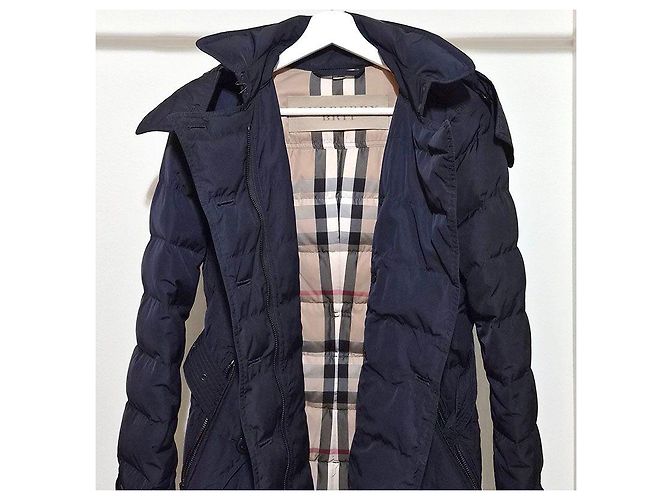 Burberry Abrigo acolchado largo de plumón Allderdale Down Azul - vista 4