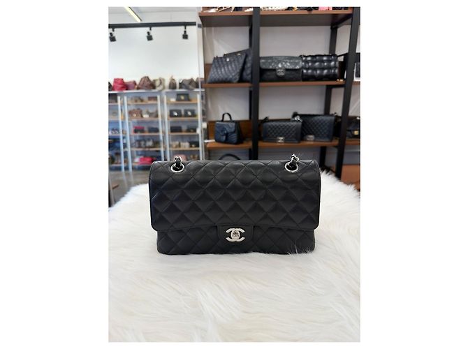 Chanel Classic Caviar Medium con Hardware Argentato Argento - vista 5