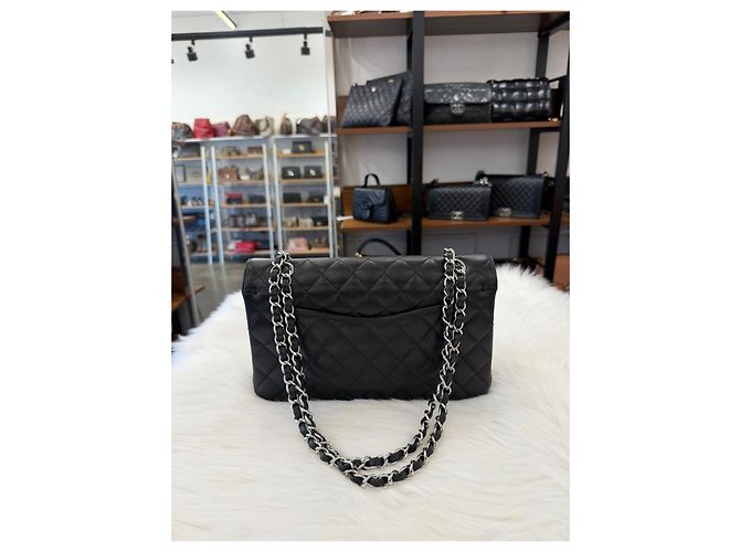 Chanel Classic Caviar Medium con Hardware Argentato Argento - vista 6