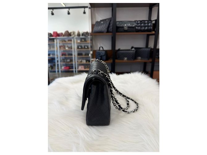 Chanel Classic Caviar Medium con Hardware Argentato Argento - vista 8